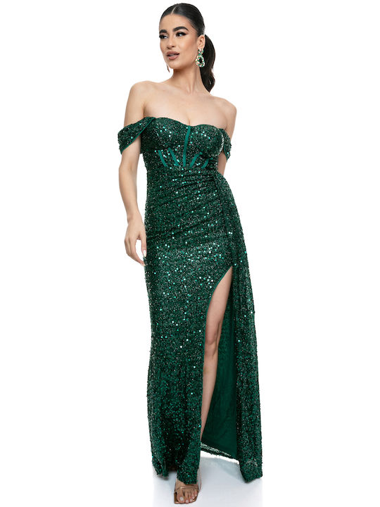 Charming Evening Dress Pepto-Beautiful Shiny Sequins