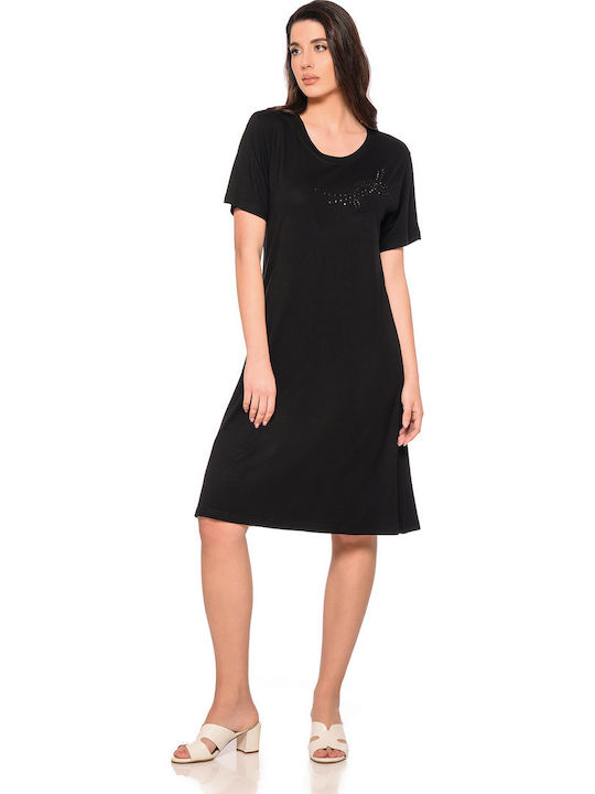 Clio Lingerie Summer Midi Dress Black