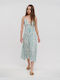 Ble Resort Collection Maxi Evening Dress Blue/white