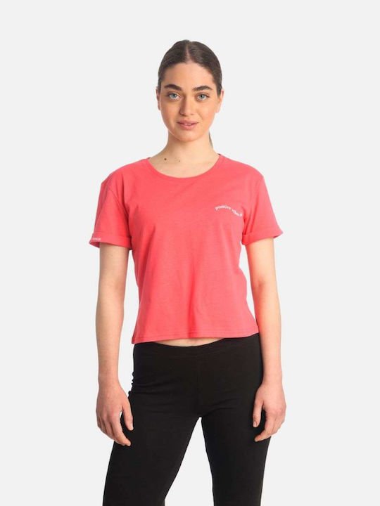 Paco & Co Women's Athletic Blouse Short Sleeve Coral