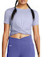 Under Armour Damen Sportliches Crop Top Kurzarm Purple