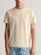 Gant Shield T-shirt Bărbătesc cu Mânecă Scurtă Silky Beige