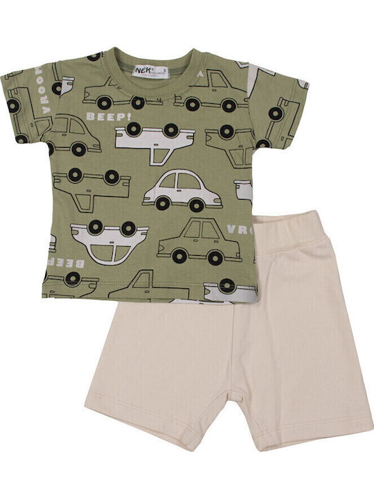 Детски комплект с къси панталони Лятна 2бр Khaki