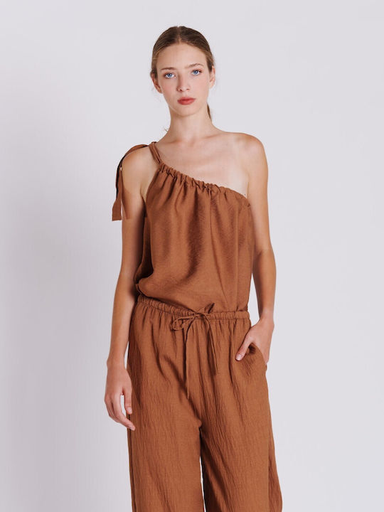 Collectiva Noir Women's Blouse Off-Shoulder wit...