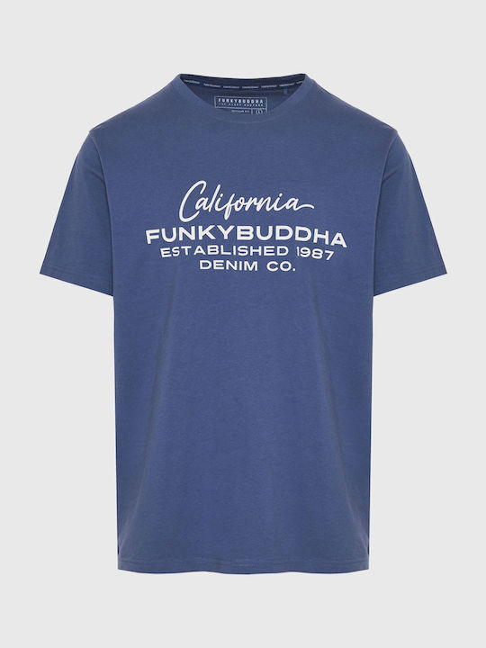 Funky Buddha Men's Short Sleeve T-shirt Blue