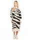 Ellen Maxi Rochie Tricotat Zebra