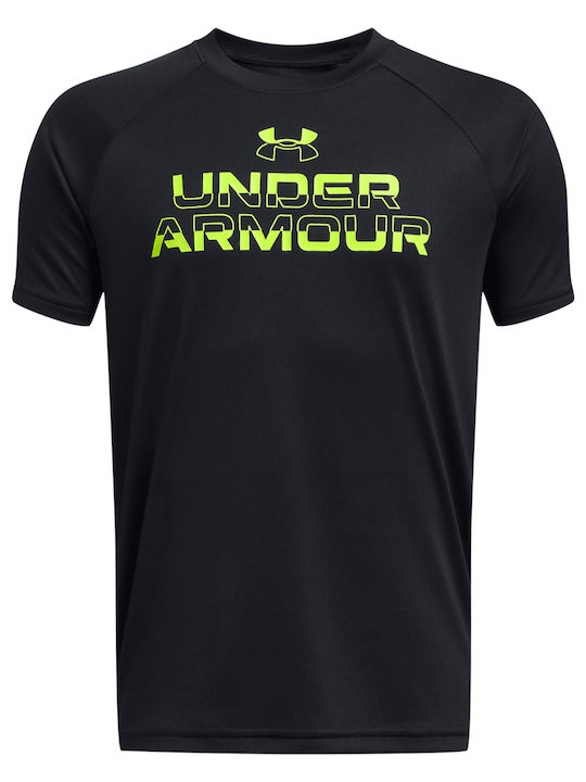 Under Armour Παιδικό T-shirt Μαύρο Tech