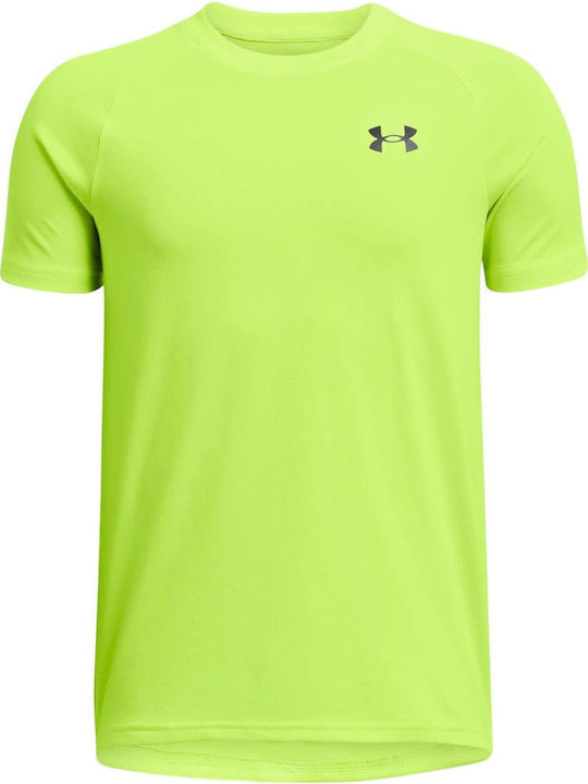 Under Armour Παιδικό T-shirt Κίτρινο Tech 2.0