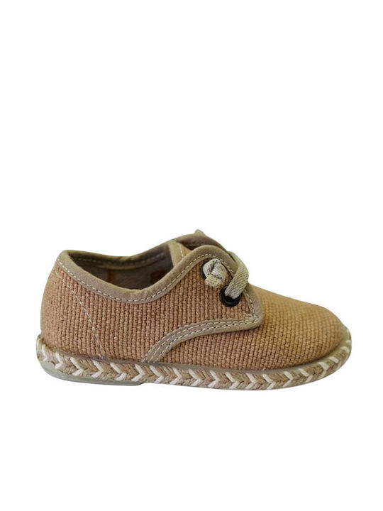 Childrenland Kids Espradrilles with Laces Brown Kanvat