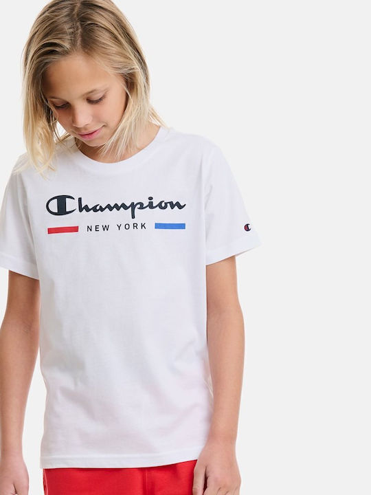 Champion Παιδικό T-shirt Λευκό