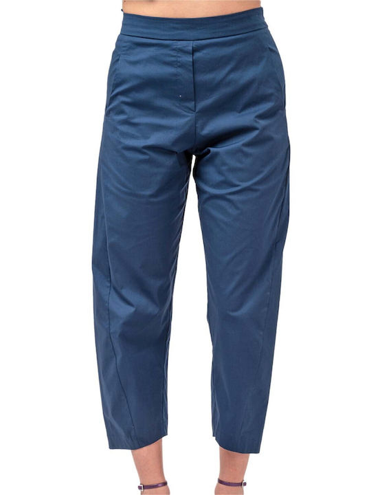 Moutaki Women's Fabric Trousers Blue