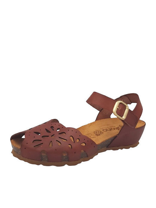 Sandale Casual Damă Anatomici Din Piele Tabac Maro