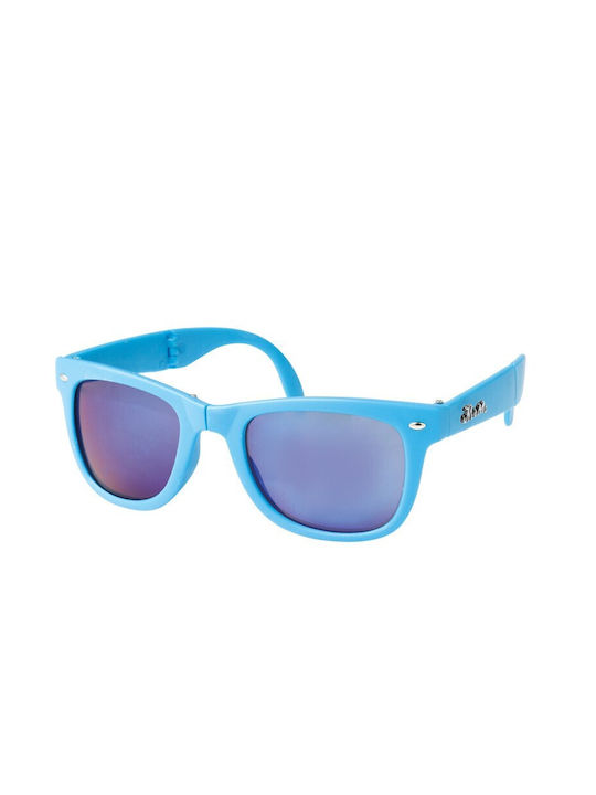 V-store Sunglasses with Blue Plastic Frame and Blue Mirror Lens 01/01/7032