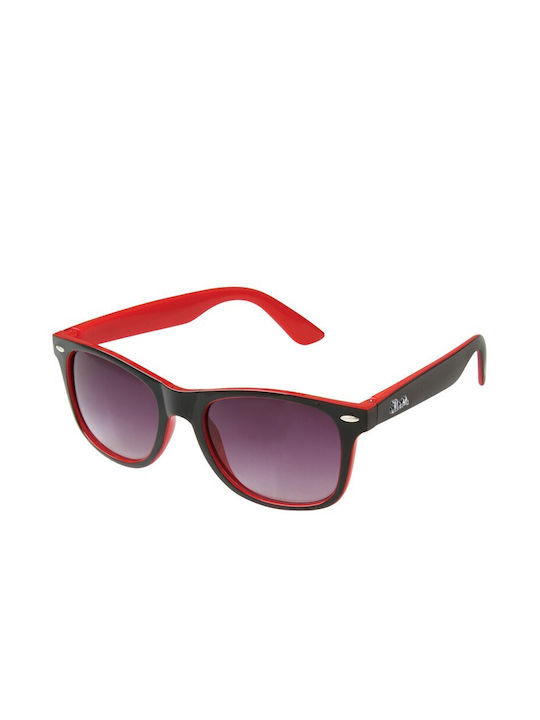 V-store Sunglasses with Black Plastic Frame and Purple Gradient Lens 12 7035