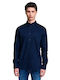 Hummel Long Sleeve Linen Shirt Blue Navy