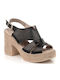 Leder Sandalen Anatomisch Schwarz