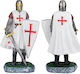 Albainox Tole10 White Shield-sword resin Templar Knight Φιγούρα 18εκ.
