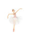 Hängendes Ballerina Ornament Weiß