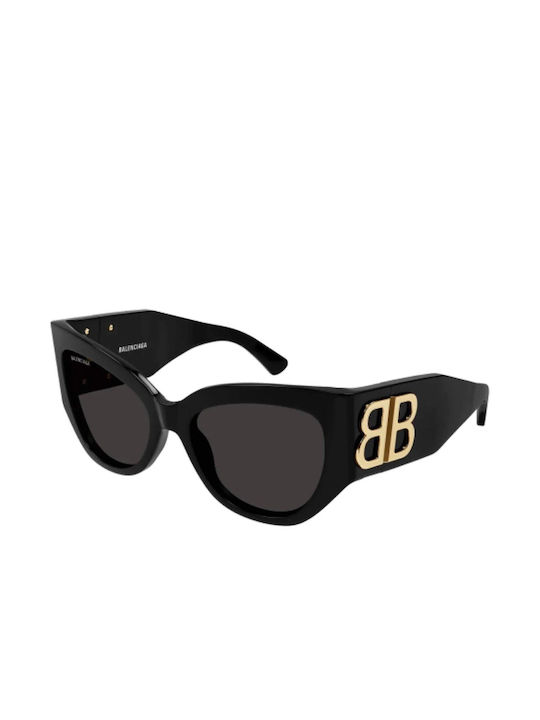 Balenciaga Women's Sunglasses with Black Plastic Frame and Black Lens BB0322S-002