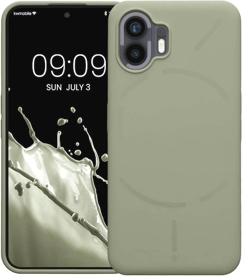 KWmobile Soft Flexible Rubber Umschlag Rückseite Silikon Grün (Nothing Phone 2)