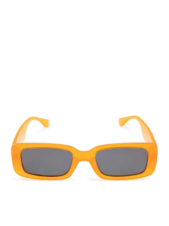Contacta Women's Sunglasses with Orange Plastic Frame and Gray Polarized Lens