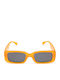 Contacta Women's Sunglasses with Orange Plastic Frame and Gray Polarized Lens