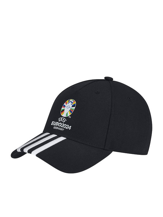 adidas Kids' Hat Jockey Fabric UEFA EURO24 Black