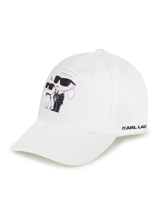 Karl Lagerfeld Παιδικό Καπέλο Υφασμάτινο Λευκό