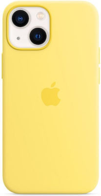 Apple Umschlag Rückseite Silikon Gelb (iPhone 13 Mini)
