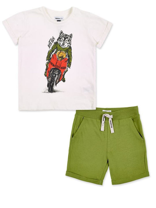 Nath Kids Kinder Set mit Shorts Sommer 2Stück White