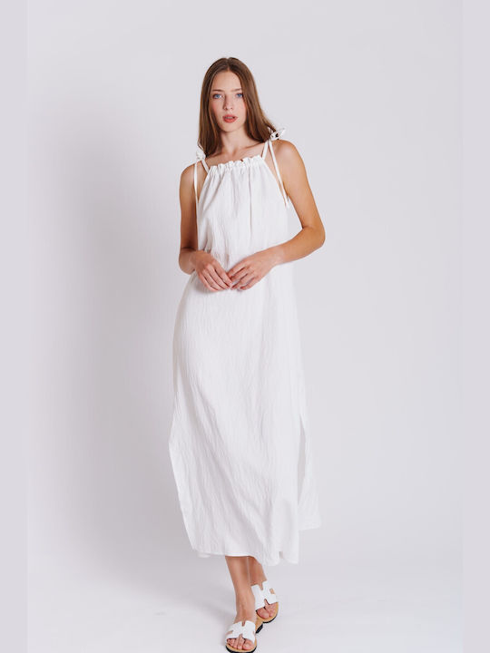Collectiva Noir Maxi Dress WHITE