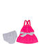 Girls Dress Sleeveless Set With Panty and Accessories Marine
