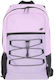 4F School Bag Backpack Elementary, Elementary Purple with Water Bottle Holder 22Liters