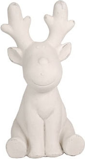 MSA Weihnachtliche Figur Rentier Weiß Höhe 31cm