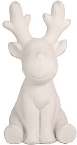 MSA Weihnachtliche Figur Rentier Weiß Höhe 23.5cm
