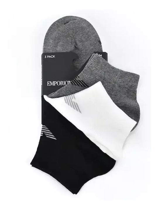 Emporio Armani Men's Socks Grey-white-black 3Pack