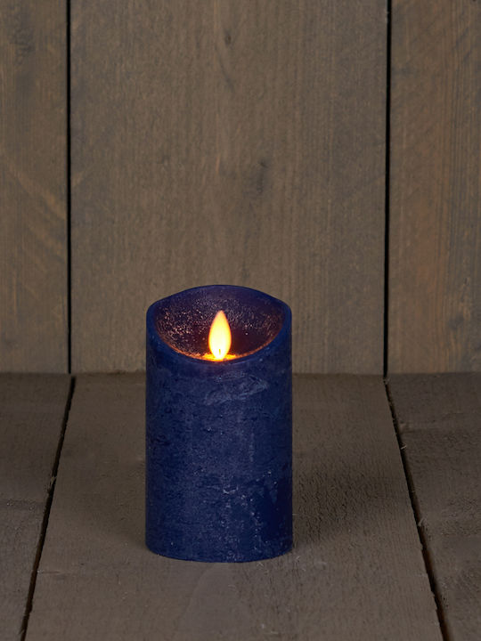 MSA Christmas Blue Battery Candle 12.5x7.5cm