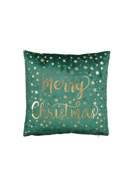 MSA Christmas Decorative Pillow Merry Square Green 40x40cm