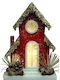 Lianos Christmas Illuminated Decorative House with Battery 34x23x11cm.