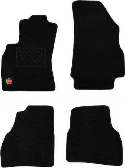 Autopataki Set of Front and Rear Mats 4pcs for Fiat Doblo 2009-2022 Black