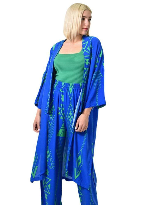 First Woman Women's Kimono Blue royal blue