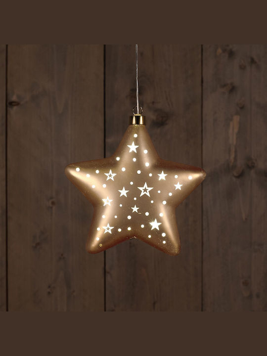 MSA Glass Illuminated Christmas Decorative Star White