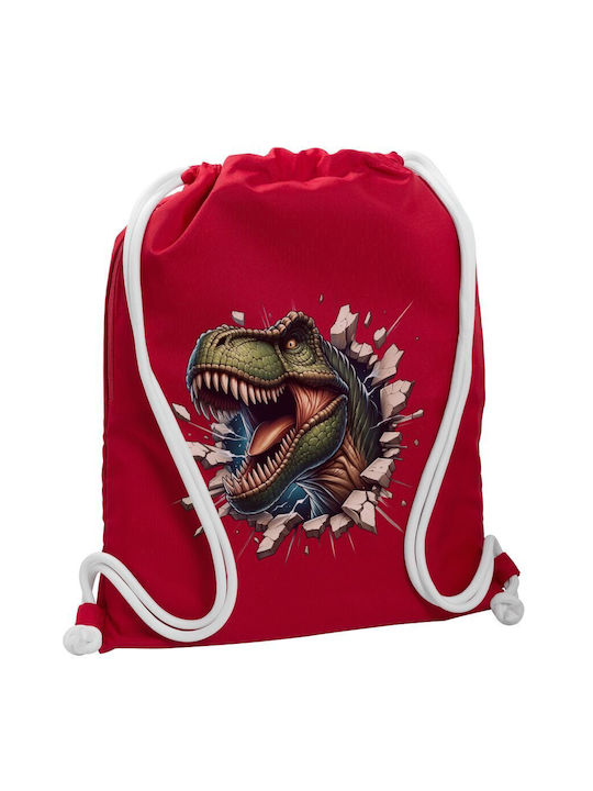 Koupakoupa Dinosaur Break Wall Kids Bag Backpack Red 40cmx48cmcm