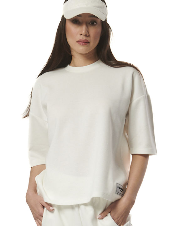 Body Action Γυναικείο Oversized T-shirt Star White