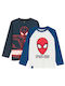 Σετ Παιδικές Μπλούζες Μπλε Spiderman Marvel