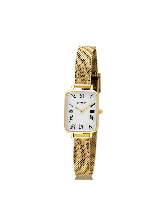 Olympic Stores Watch with Gold Metal Bracelet