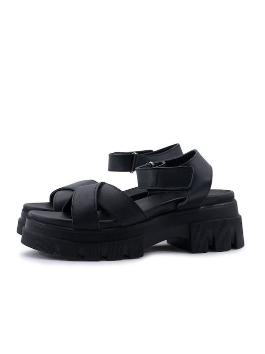 Act Sandale dama cu Bareta Pantofi cu platformă în Negru Culoare