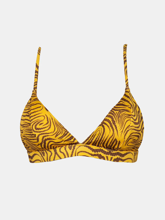 Women's Swimwear Top Rock Club Siba Print Bikini Triangle Elastic Strap Regular Fit Lycra