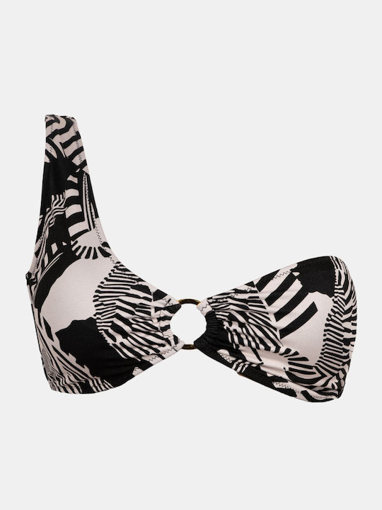 Women's Swimsuit Bustier Rock Club Macacao One-Shoulder Bikini Top Regular Fit Lycra