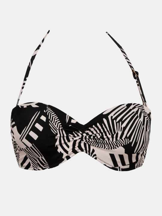 Women's Swimwear Bra Strapless Rock Club Macacao Print Push-up Bikini Regular Fit Lycra Cup B